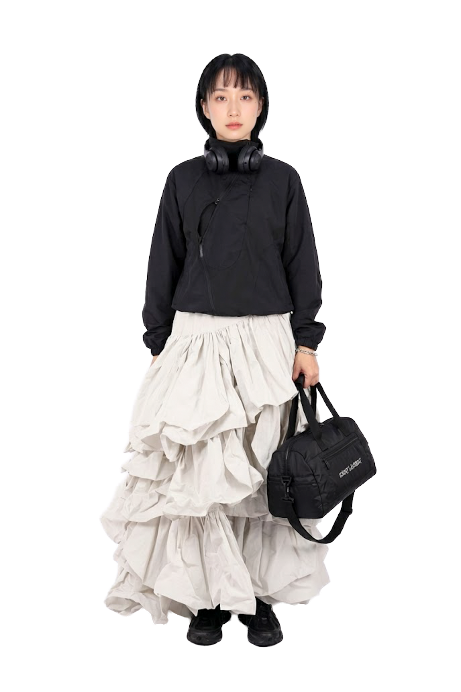 不規則多層蛋糕長裙