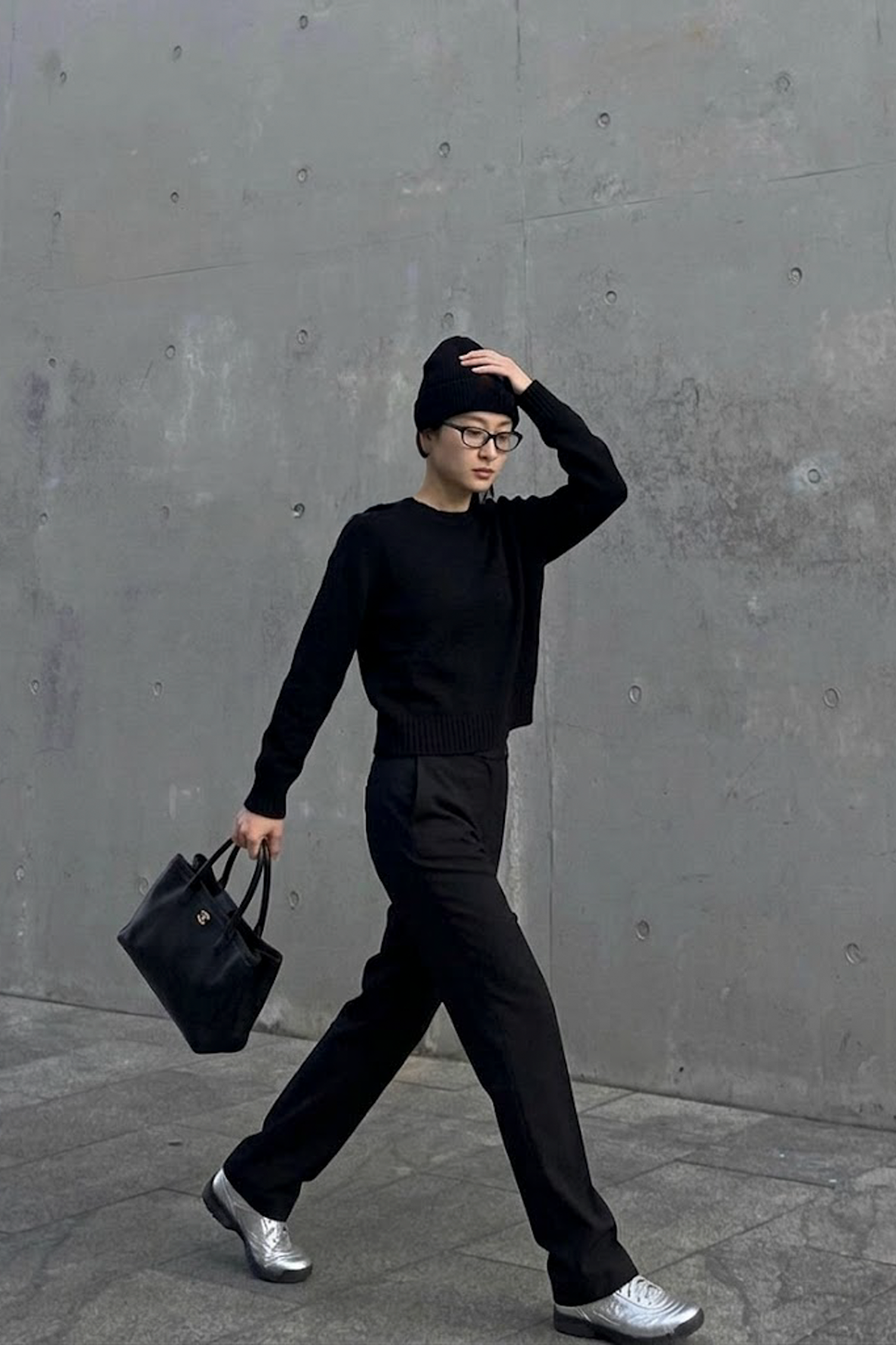 黑色西裝直筒長褲