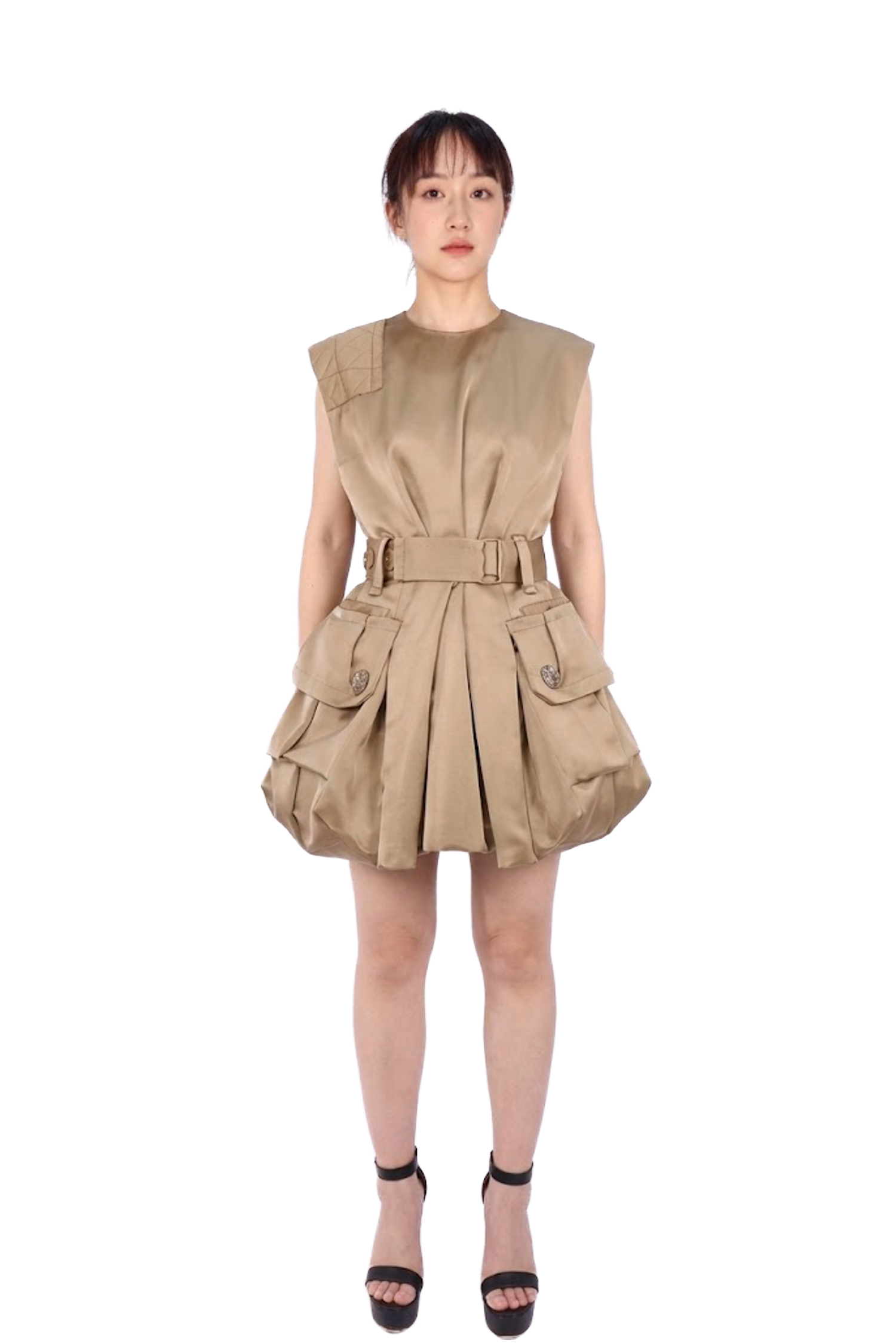 卡其大衣解構洋裝