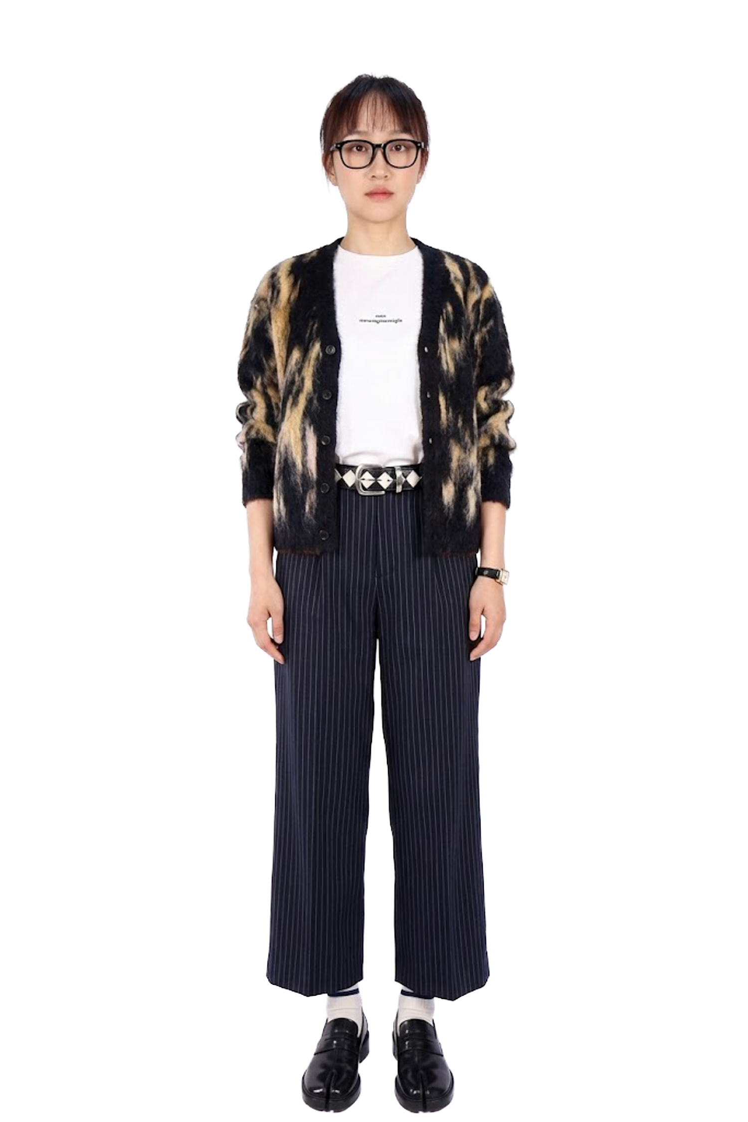 迷彩仿羊毛開襟外套