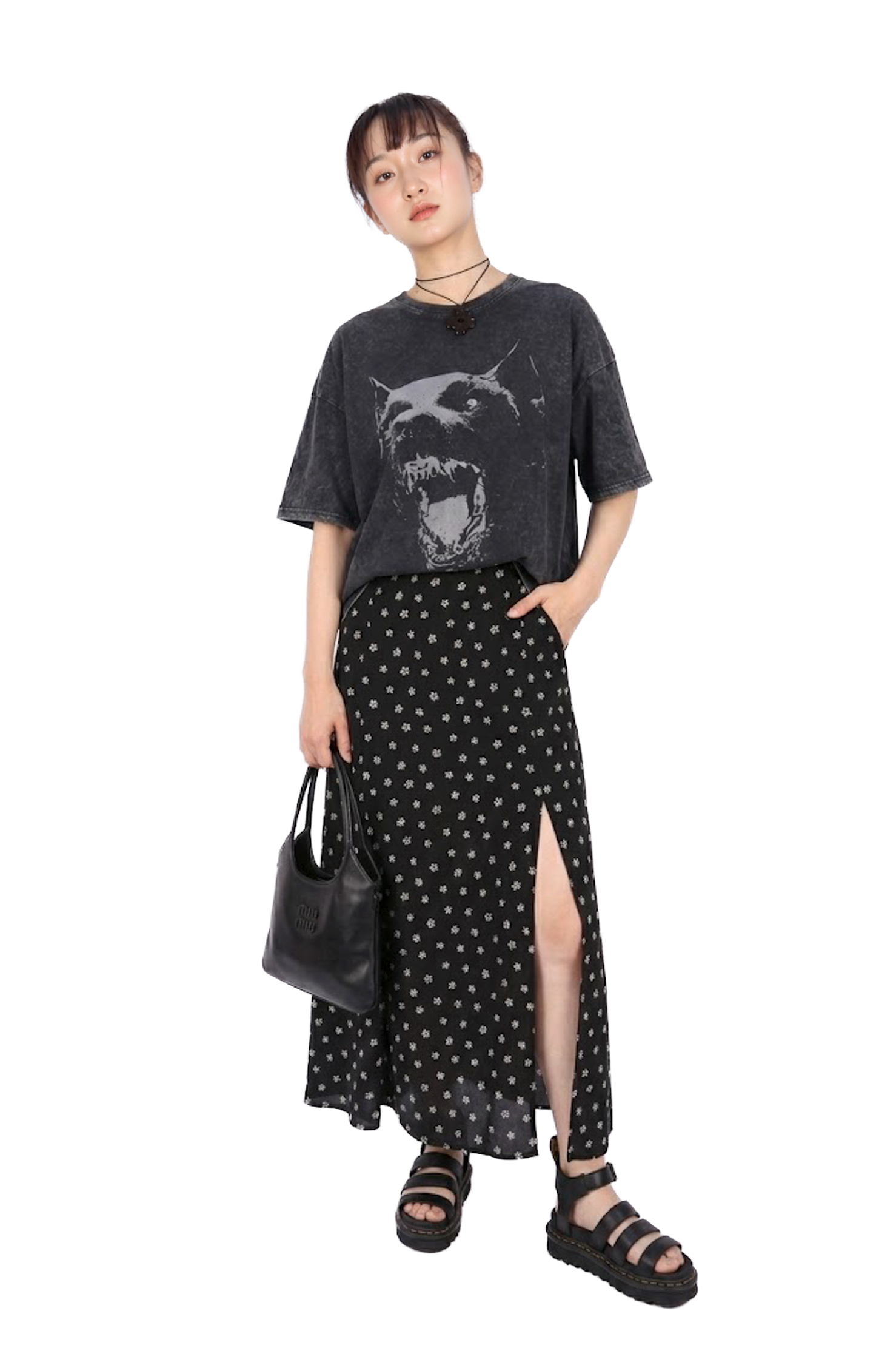 龐克短袖長版T恤