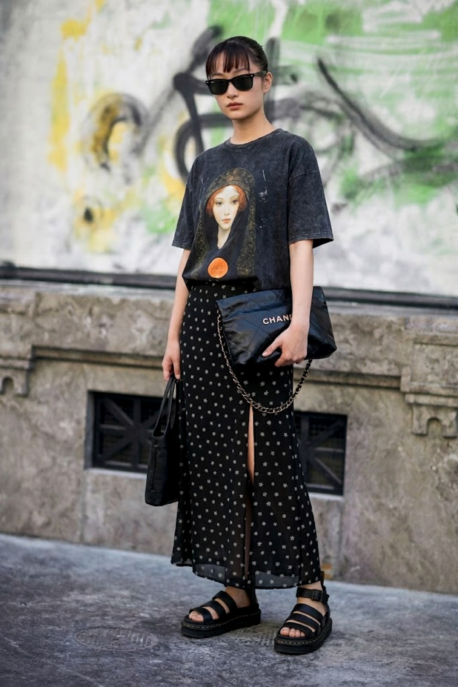 文藝復興風格人像水洗短 T