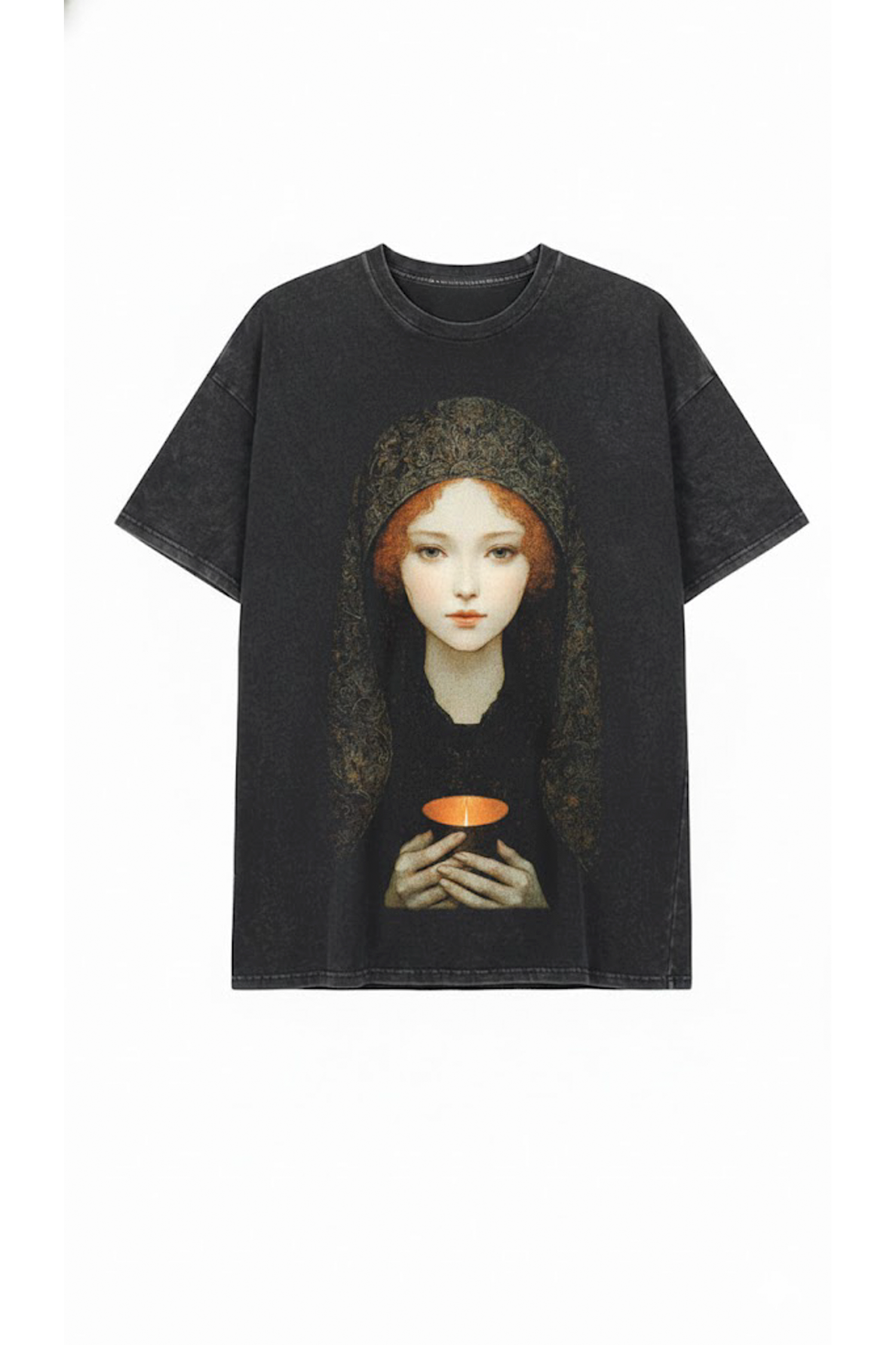 文藝復興風格人像水洗短 T
