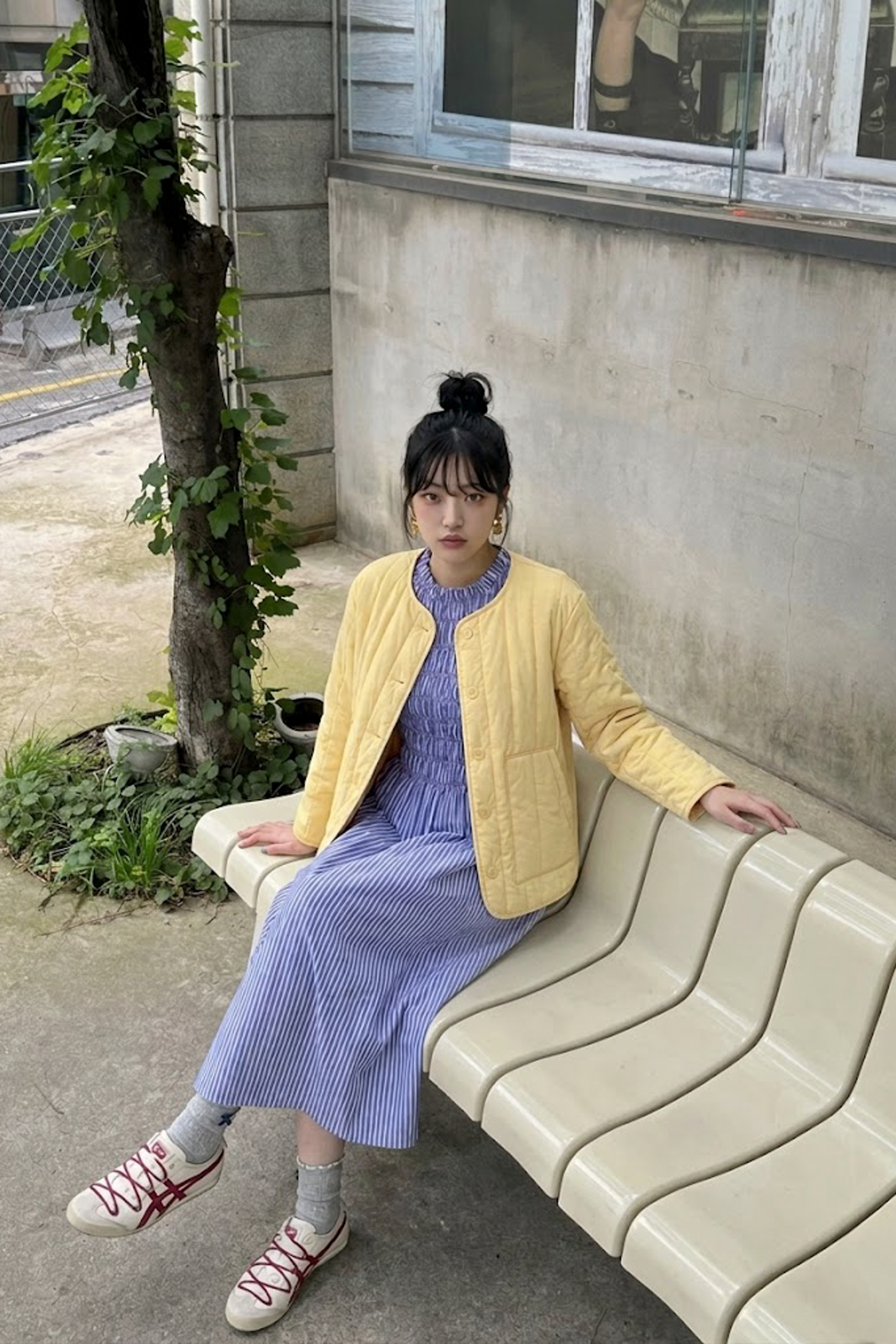 垂直絎縫輕量夾克