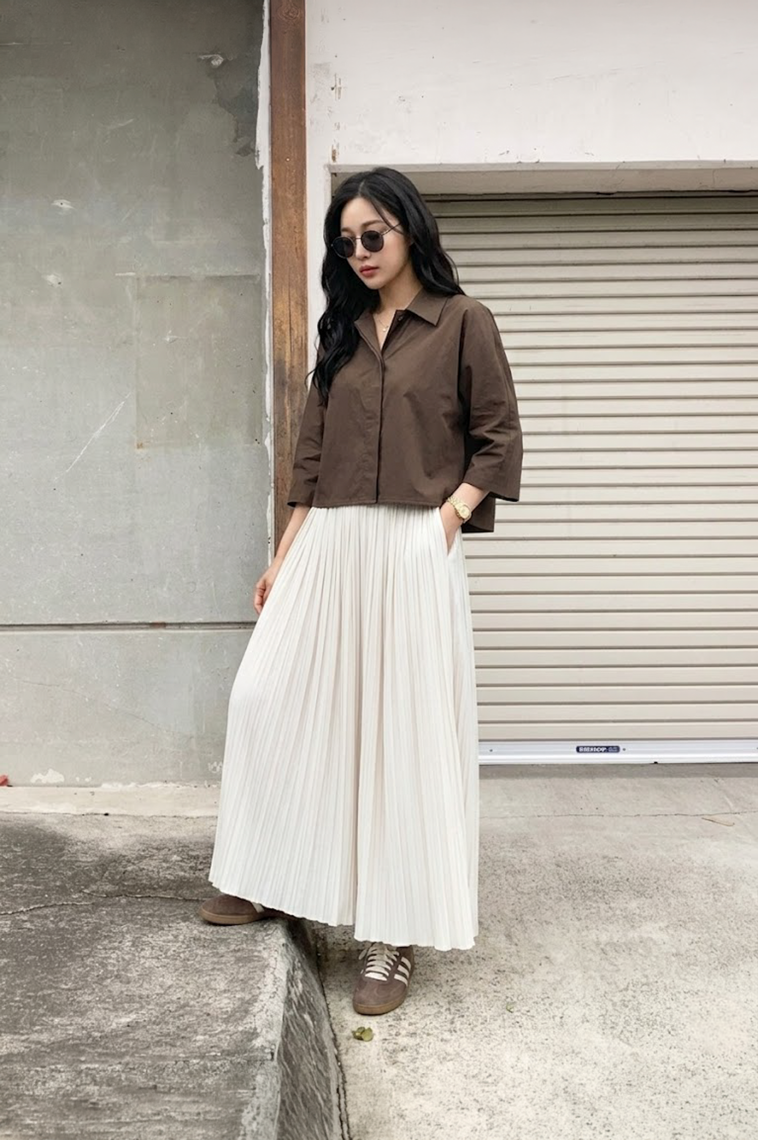 短版寬鬆棉質襯衫