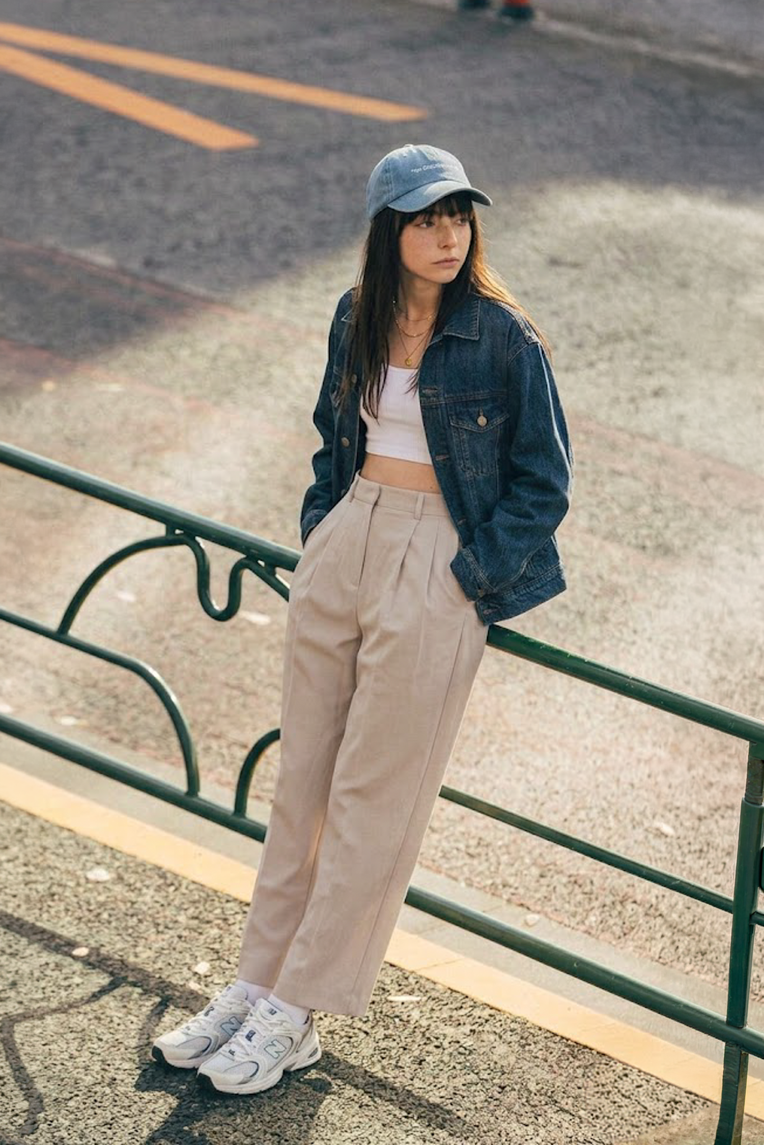 復古寬鬆牛仔夾克