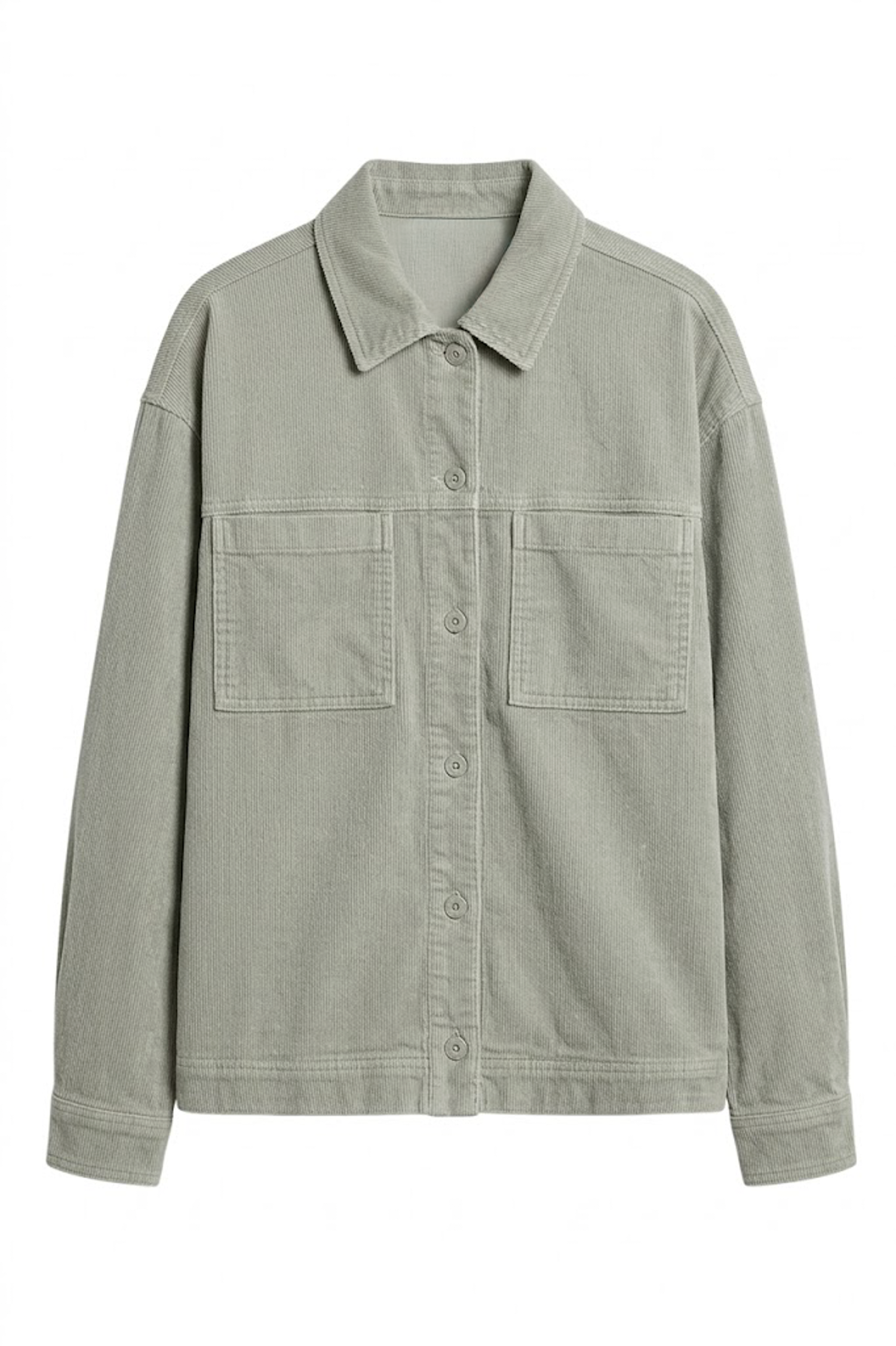 復古細坑條燈芯絨落肩襯衫夾克 (Corduroy Overshirt Jacket)
