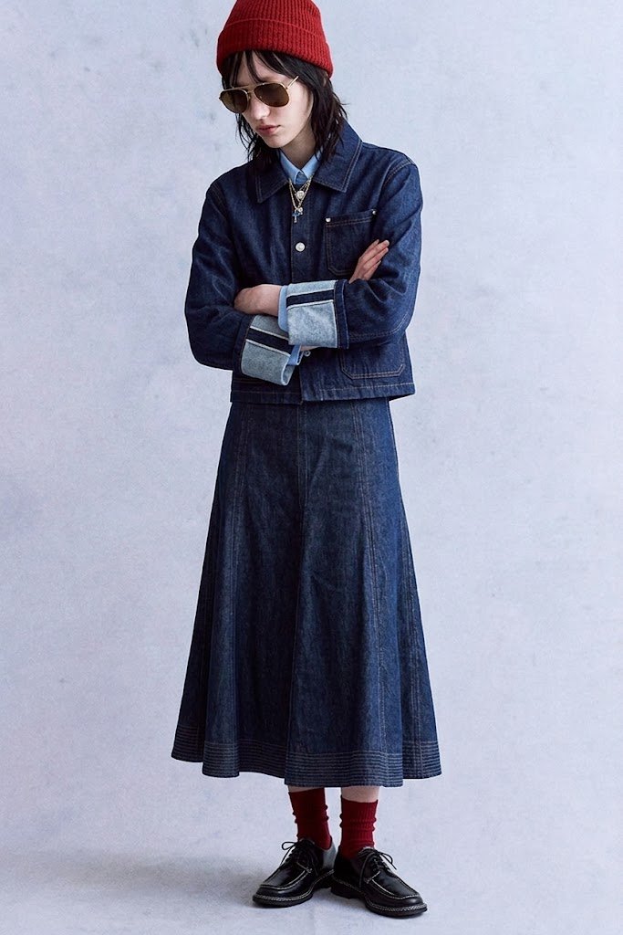 復古赤耳翻摺袖短版原色牛仔外套 (Selvedge-Cuff Cropped Denim Work Jacket)